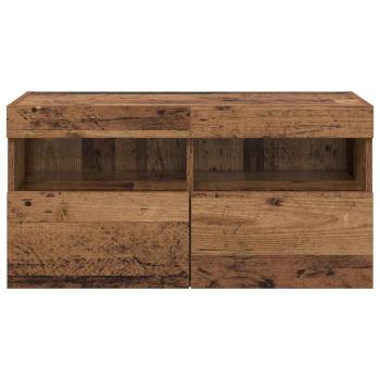 TV-Wandregal Wandmontiert Altholz 80 x 30 x 40 cm Holzwerkstoff