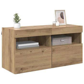 TV-Wandregal Artisan-Eiche 80 x 30 x 40 cm Holzwerkstoff
