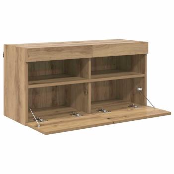 TV-Wandregal Artisan-Eiche 80 x 30 x 40 cm Holzwerkstoff