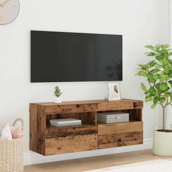 ARDEBO.de - TV-Wandregal Altholz 100 x 30 x 40 cm Holzwerkstoff
