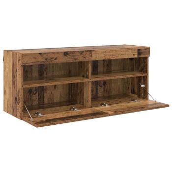 TV-Wandregal Altholz 100 x 30 x 40 cm Holzwerkstoff
