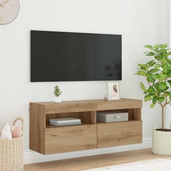 ARDEBO.de - TV-Wandregal Artisan-Eiche 100 x 30 x 40 cm Holzwerkstoff