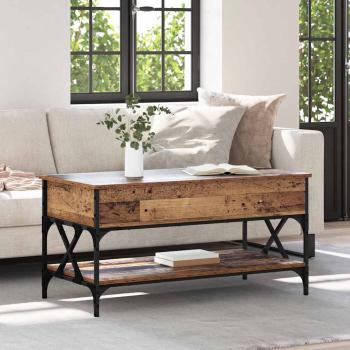 ARDEBO.de - Couchtisch Altholz 100 x 50 x 50 cm Holzwerkstoff