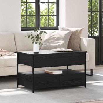 ARDEBO.de - Couchtisch Schwarz Eichen-Optik 85 x 50 x 50 cm Holzwerkstoff