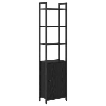 Bücherregal Schwarz Eichen-Optik 40 x 24 x 161 cm Holzwerkstoff