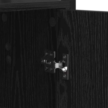 Bücherregal Schwarz Eichen-Optik 40 x 24 x 161 cm Holzwerkstoff