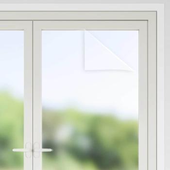 Statisches Fensterfolie Frostiges Grau 90 x 2000 cm PVC