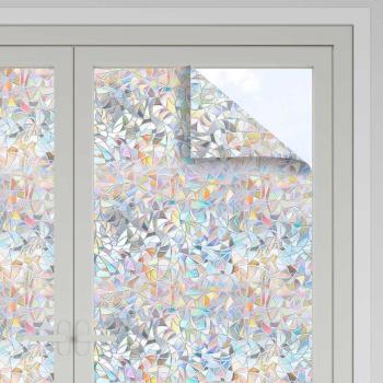 Statisches Fensterfolie 3D Regenbogenmuster 60 x 500 cm PVC