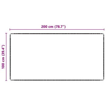 Teppichläufer Grau 100 x 200 cm 100% Polypropylen Tuft