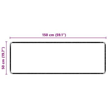 Teppichläufer Schwarz 50 x 150 cm 100% Polypropylen Tuft