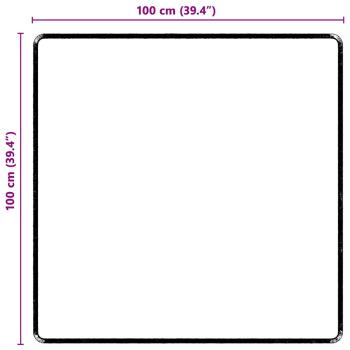 Teppichläufer Schwarz 100 x 100 cm 100% Polypropylen Tuft