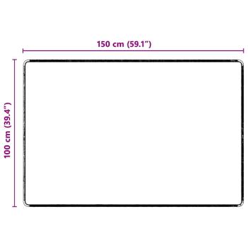 Teppichläufer Schwarz 100 x 150 cm 100% Polypropylen Tuft