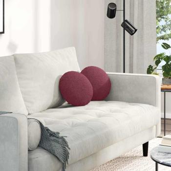 ARDEBO.de - Sitzkissen 2 pcs Weinrot Ø30 x 13 cm Stoff