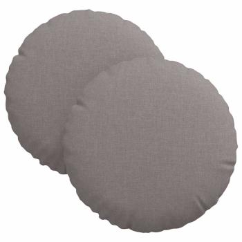Sitzkissen 2 pcs Taupe Ø30 x 13 cm Stoff
