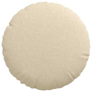 Sitzkissen 2 pcs Creme Ø30 x 13 cm Stoff