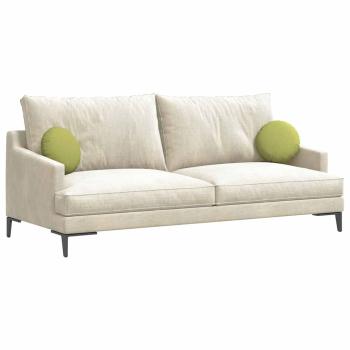 Sitzkissen 2 pcs Hellgrün Ø30 x 13 cm Stoff