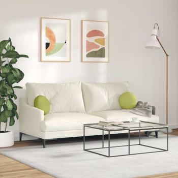 Sitzkissen 2 pcs Hellgrün Ø30 x 13 cm Stoff