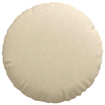 Sitzkissen 2 pcs Creme Ø50 x 19 cm Stoff