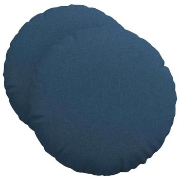 ARDEBO.de - Sitzkissen 2 pcs Blau Ø50 x 19 cm Stoff