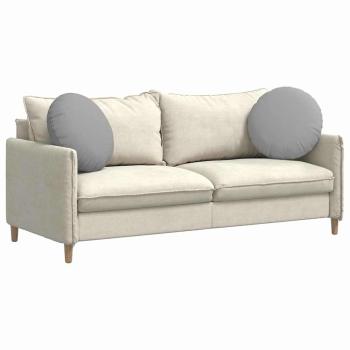 Sitzkissen 2 pcs Wolkengrau Ø50 x 19 cm Stoff