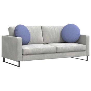 Sitzkissen 2 pcs Jeans blau Ø50 x 19 cm Stoff