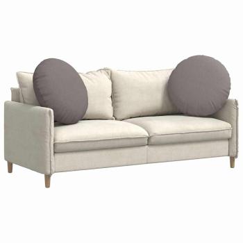 Sitzkissen 2 pcs Taupe Ø60 x 21 cm Stoff