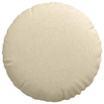 Sitzkissen 2 pcs Creme Ø60 x 21 cm Stoff