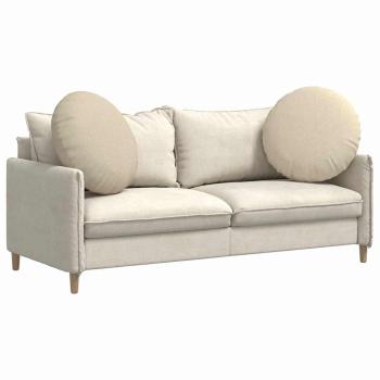 Sitzkissen 2 pcs Creme Ø80 x 29 cm Stoff