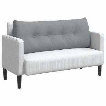 Rücken Kissen Hellgrau 120 x 24 x 50 cm Stoff