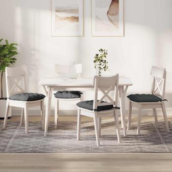 ARDEBO.de - Sitzkissen 2 pcs Dunkelgrau 40 x 40 x 6 cm Stoff