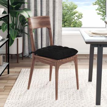 Sitzkissen 2 pcs Schwarz 40 x 40 x 6 cm Stoff