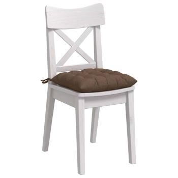 Sitzkissen 4 Stk. Stoff Braun 40 x 40 x 6 cm