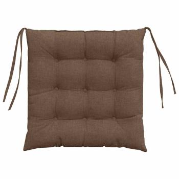 Sitzkissen 4 Stk. Stoff Braun 40 x 40 x 6 cm