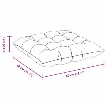 Sitzkissen 2 pcs Weiß 40 x 40 x 6 cm Stoff