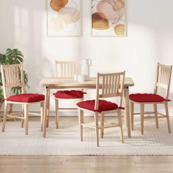 ARDEBO.de - Sitzkissen 2 pcs Rot 40 x 40 x 6 cm Stoff