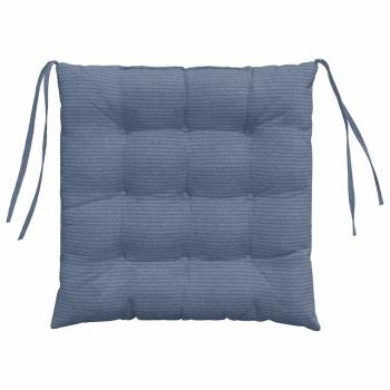 Sitzkissen 4 pcs Blau 40 x 40 x 6 cm Cordstoff