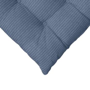 Sitzkissen 4 pcs Blau 40 x 40 x 6 cm Cordstoff