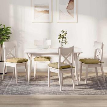 ARDEBO.de - Sitzkissen 4 pcs Grau-Grün 40 x 40 x 6 cm Cordstoff