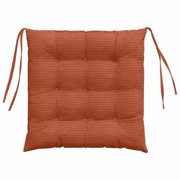 Sitzkissen 4 Stk. Cordstoff Rot-Orange 40 x 40 x 6 cm