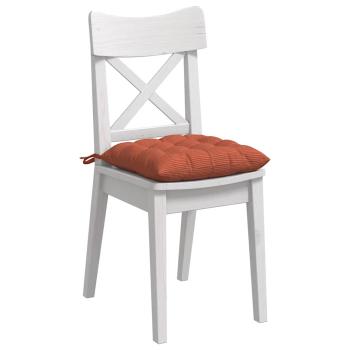 Sitzkissen 4 pcs Rot-Orange 40 x 40 x 6 cm Cordstoff