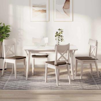 ARDEBO.de - Sitzkissen 4 pcs Braun 40 x 40 x 3 cm Stoff