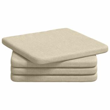 Sitzkissen 4 pcs Creme 40 x 40 x 3 cm Stoff