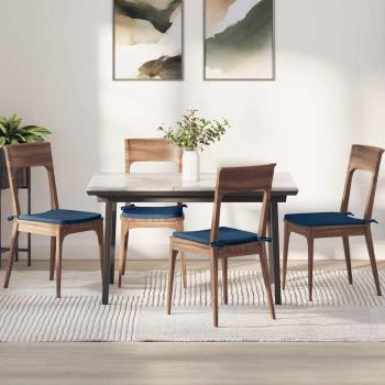 ARDEBO.de - Sitzkissen 4 pcs Blau 40 x 40 x 3 cm Stoff