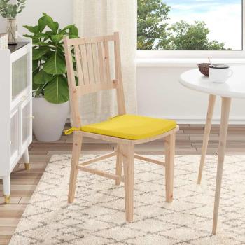 Sitzkissen 4 pcs Helles Gelb 40 x 40 x 3 cm Stoff