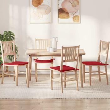 ARDEBO.de - Sitzkissen 4 pcs Rot 40 x 40 x 3 cm Stoff