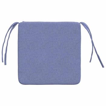 Sitzkissen 4 pcs Jeans blau 40 x 40 x 3 cm Stoff
