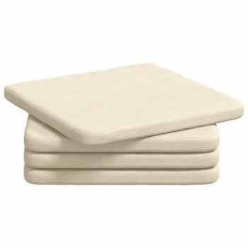 Sitzkissen 4 pcs Creme 40 x 40 x 3 cm Cordstoff