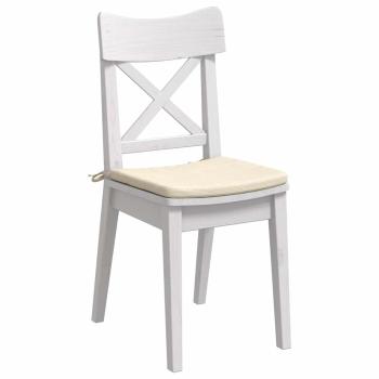 Sitzkissen 4 pcs Creme 40 x 40 x 3 cm Cordstoff