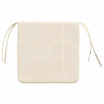 Sitzkissen 4 pcs Creme 40 x 40 x 3 cm Cordstoff