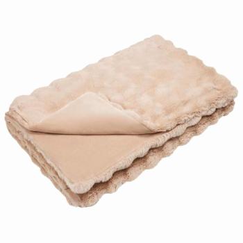 Kunstfell Kaninchenfell Decke 4 pcs Beige 130 x 150 cm